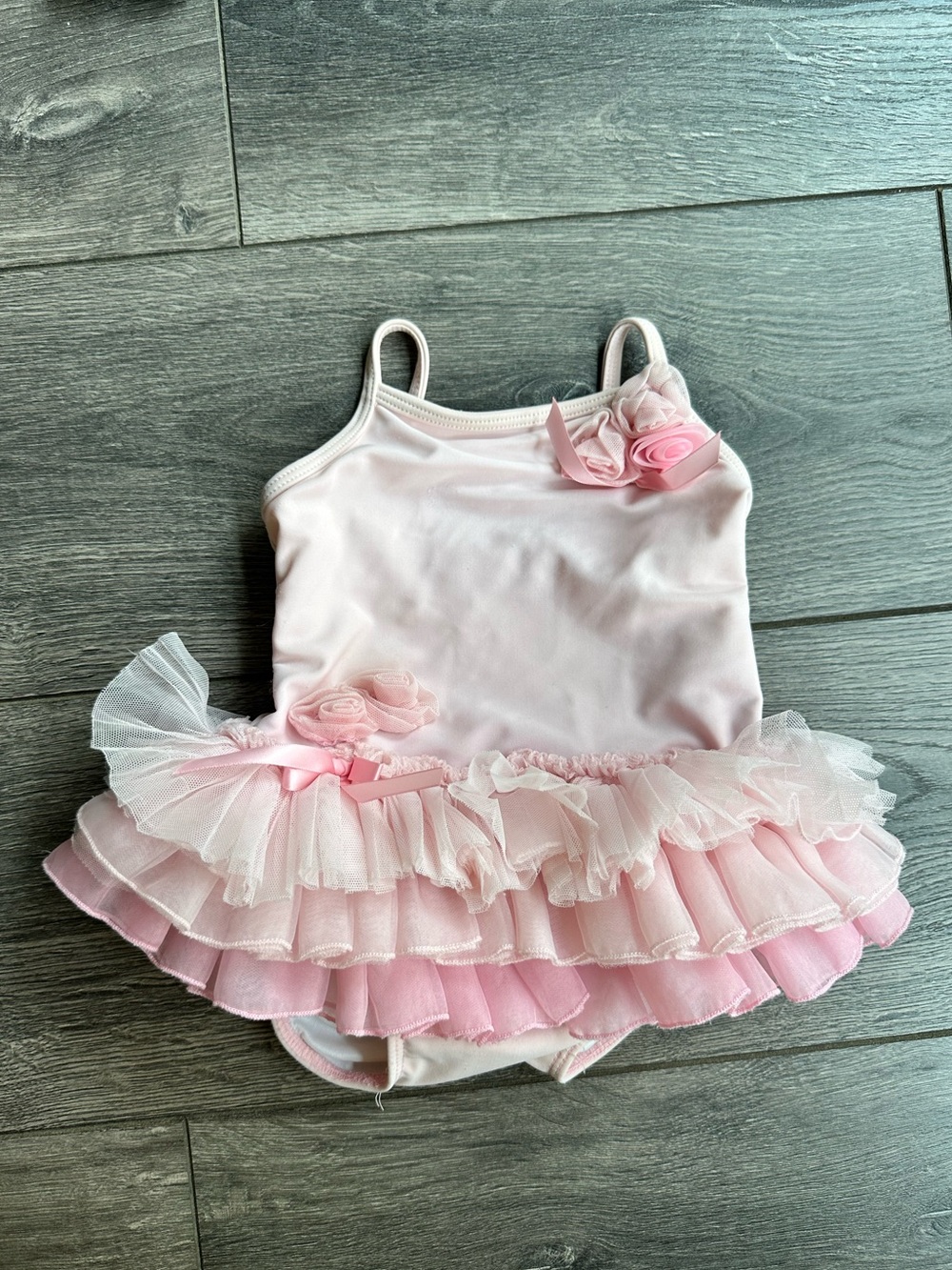 Kate Mack Swimming Suit  9M Light Pink Tulle Ballet Tutu Leotard